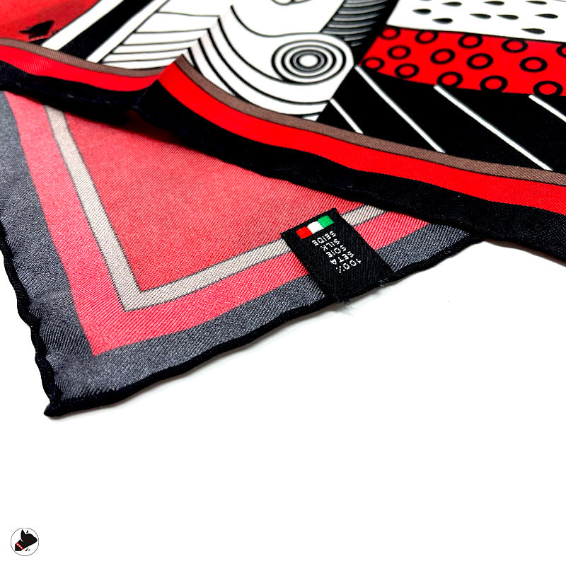 Queen of Hearts Silk Pocket Handkerchief