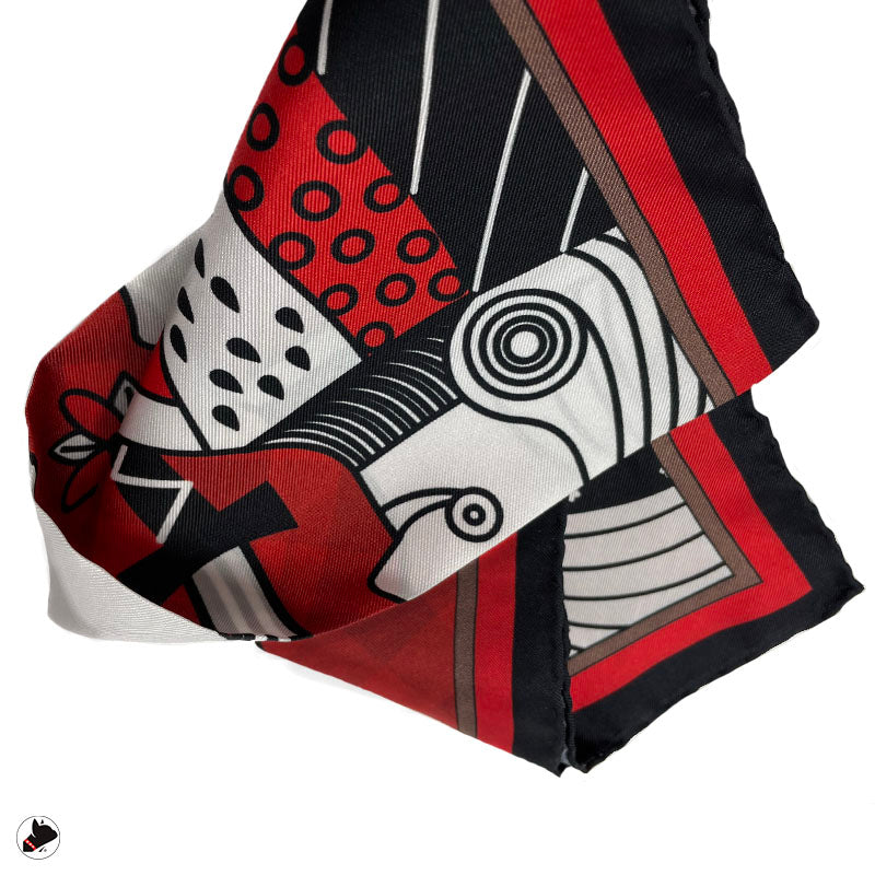 Queen of Hearts Silk Pocket Handkerchief