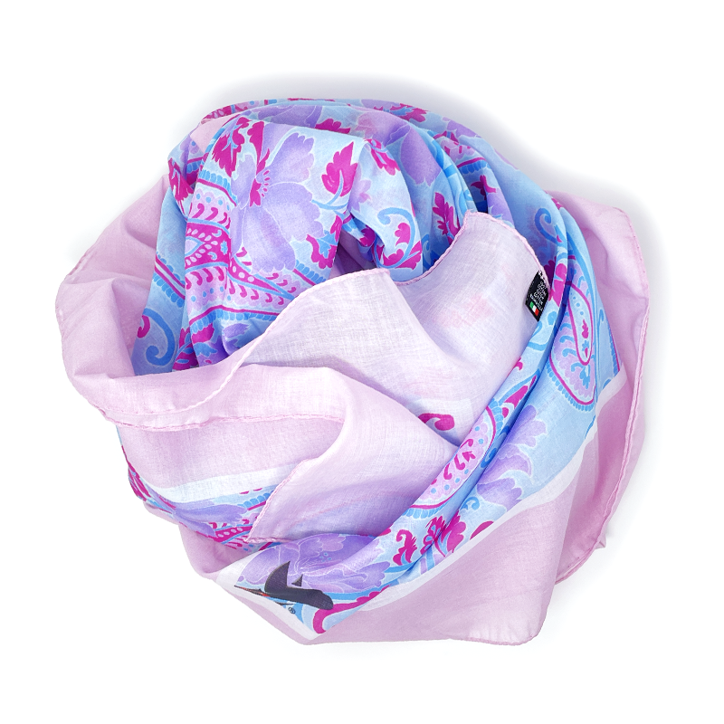 Maxi Shawl Spring Pink and Blue