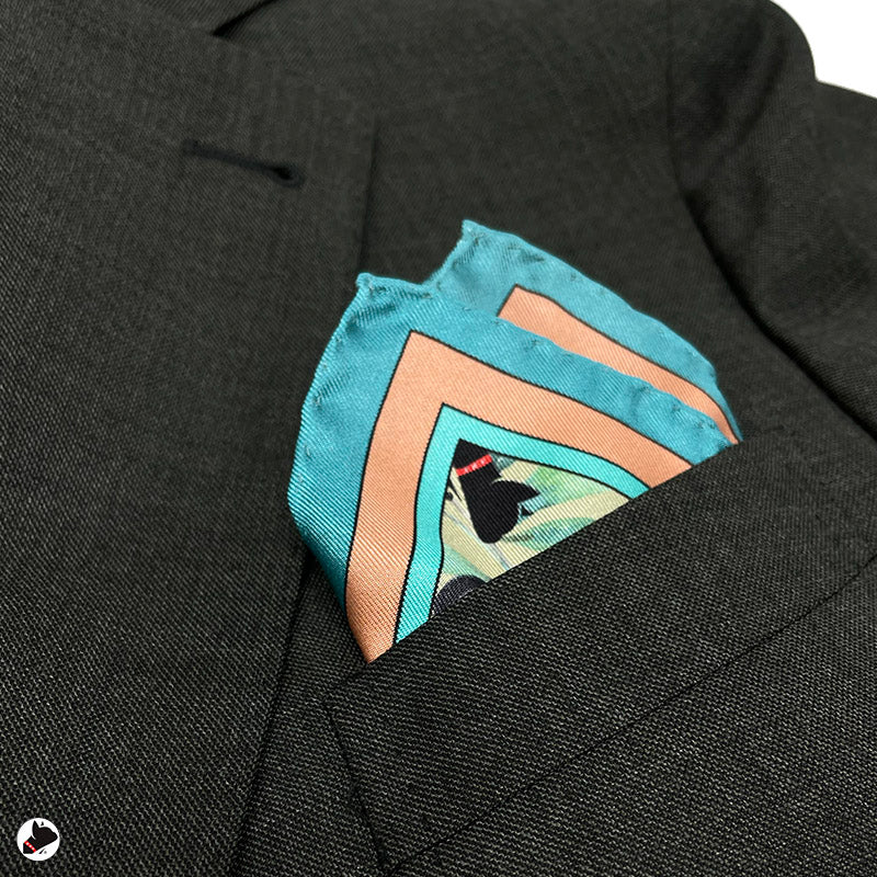 Olive Silk Pocket Handkerchief